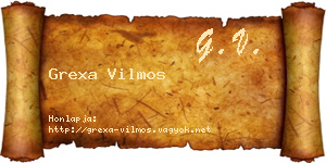 Grexa Vilmos névjegykártya